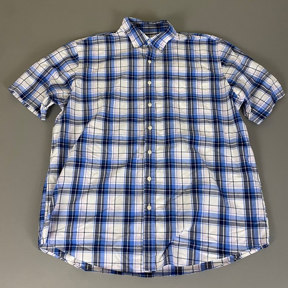 croft & barrow Other - Croft & Barrow Button Down Shirt Men's Size XL Blue Easy Care Plaid Short Sleeve
